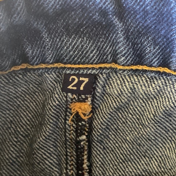 LF Carmar High Rise Distressed Jean Denim Skirt - Picture 3 of 9